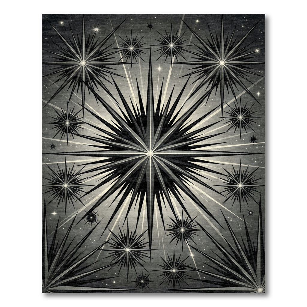Monochromatic Starburst Radiating Rays Rug