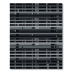 Monochrome Grid Abstract Linear Layered Rug
