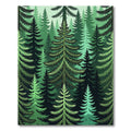 Evergreen Forest Dense Trees Rug