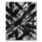 Monochrome Abstract Ink Stroke Rug