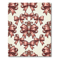 Blush Satin Bow Ornament Decorative Art Rug