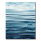 Abstract Blue Ocean Horizon Stripe Rug