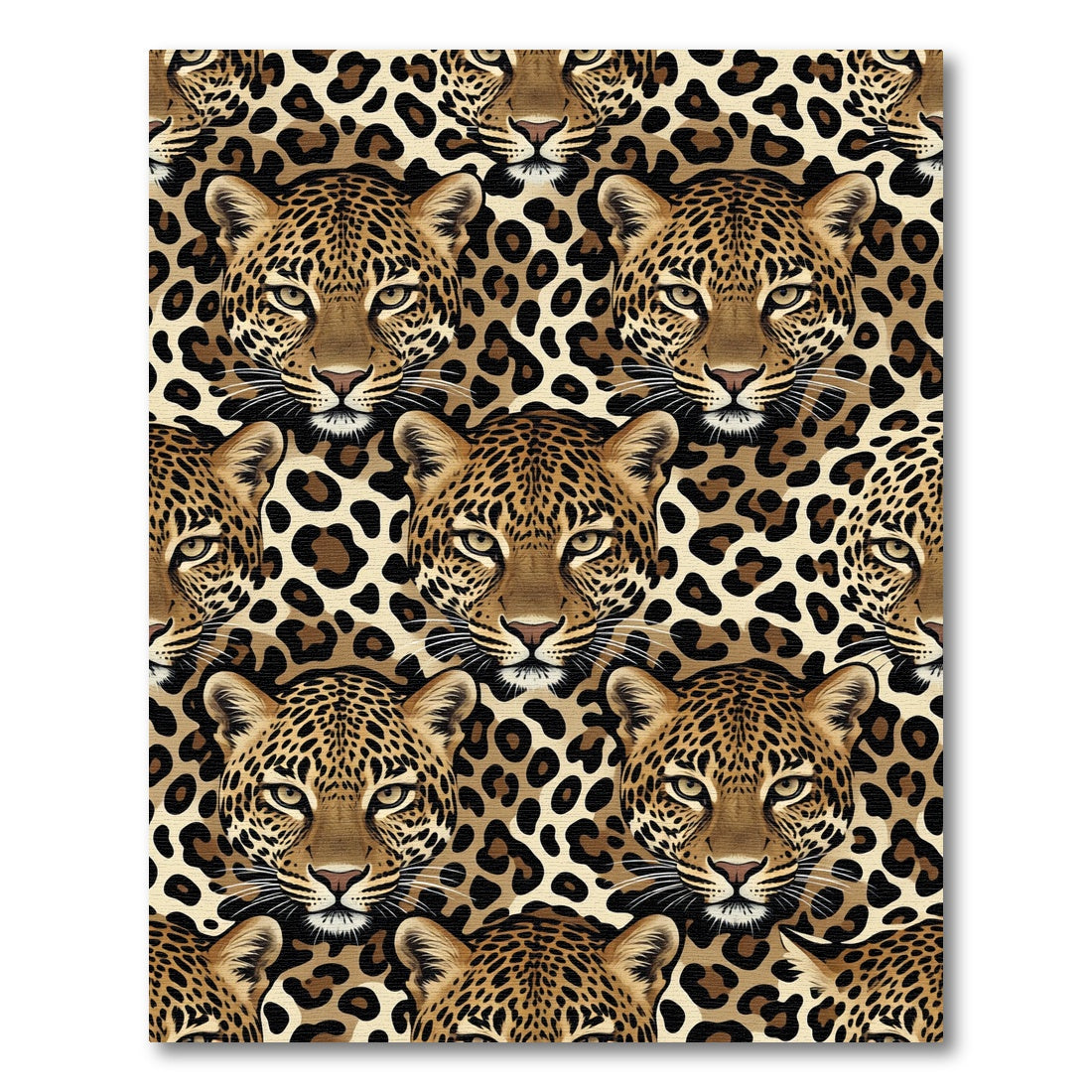 Majestic Golden Leopard Face Animal Spot Rug