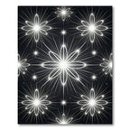 Radiant White Starburst Floral Rug
