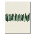 Minimalist Forest Pine Tree Woodland Rug