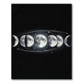 Lunar Phases White Swirls Night Sky Rug