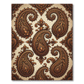 Rich Gold Paisley Floral Swirl Rug