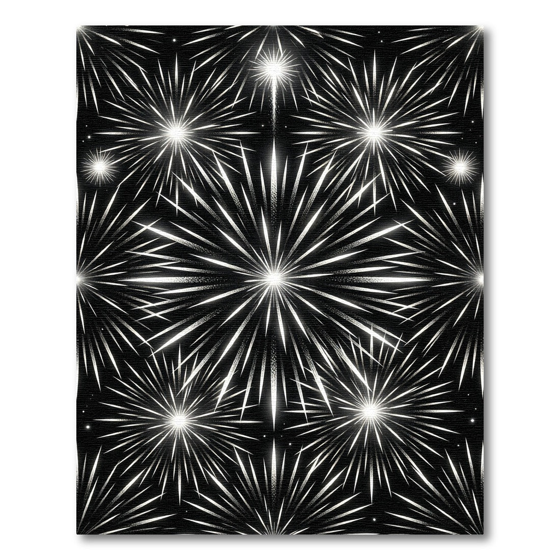 Celestial Monochrome Starburst Radiant Rug