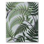 Elegant Sage Fern Botanical Foliage Rug