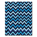 Bold Blue Zigzag Chevron Rug