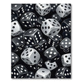 Monochromatic Floating Dice Geometric Composition Rug