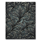 Ornate Dark Teal Acanthus Swirl Rug
