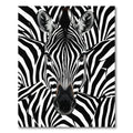 Striking Zebra Head Black White Stripes Rug