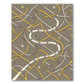 Golden Leash and Paws Taupe Rug