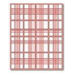 Blush Pink Classic Grid Plaid Rug