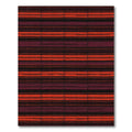 Deep Red Orange Horizontal Stripe Rug