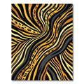 Golden Leopard Zebra Swirl Rug