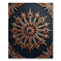 Celestial Gold Blue Starburst Medallion Rug
