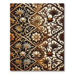 Opulent Gold Cream Floral Damask Rug