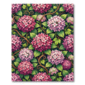 Vibrant Pink Hydrangea Garden Flourish Rug