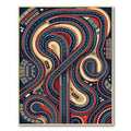 Dynamic Red and Navy Race Track Rug