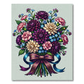 Dahlia and Carnation Botanical Bouquet Rug