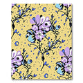 Lavender Lilac Floral Vine Yellow Rug