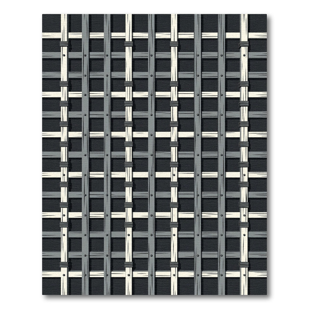Dark Gray Lattice Window Rug