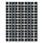 Dark Gray Lattice Window Rug