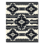 Monochrome Geometric Southwestern Diamond Art Rug