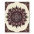 Red Cream Mandala Ornament Rug