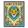 Bold Gold Lion Abc Border Rug