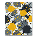 Bold Yellow Splatter Abstract Art Rug