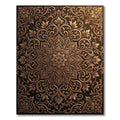 Intricate Gold Scrollwork Medallion Rug