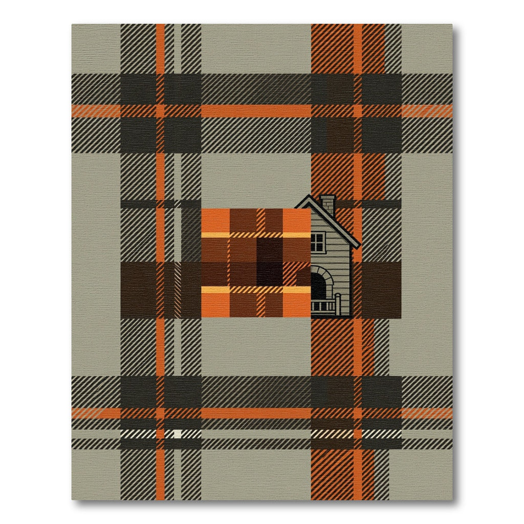 Rustic Autumn Plaid Cottage Area Rug