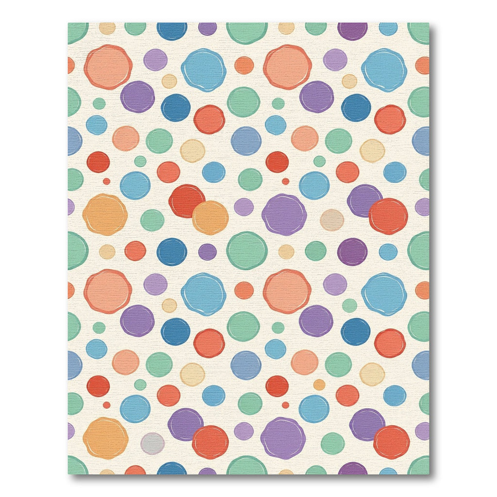 Playful Multicolored Speckled Polka Dot Rug