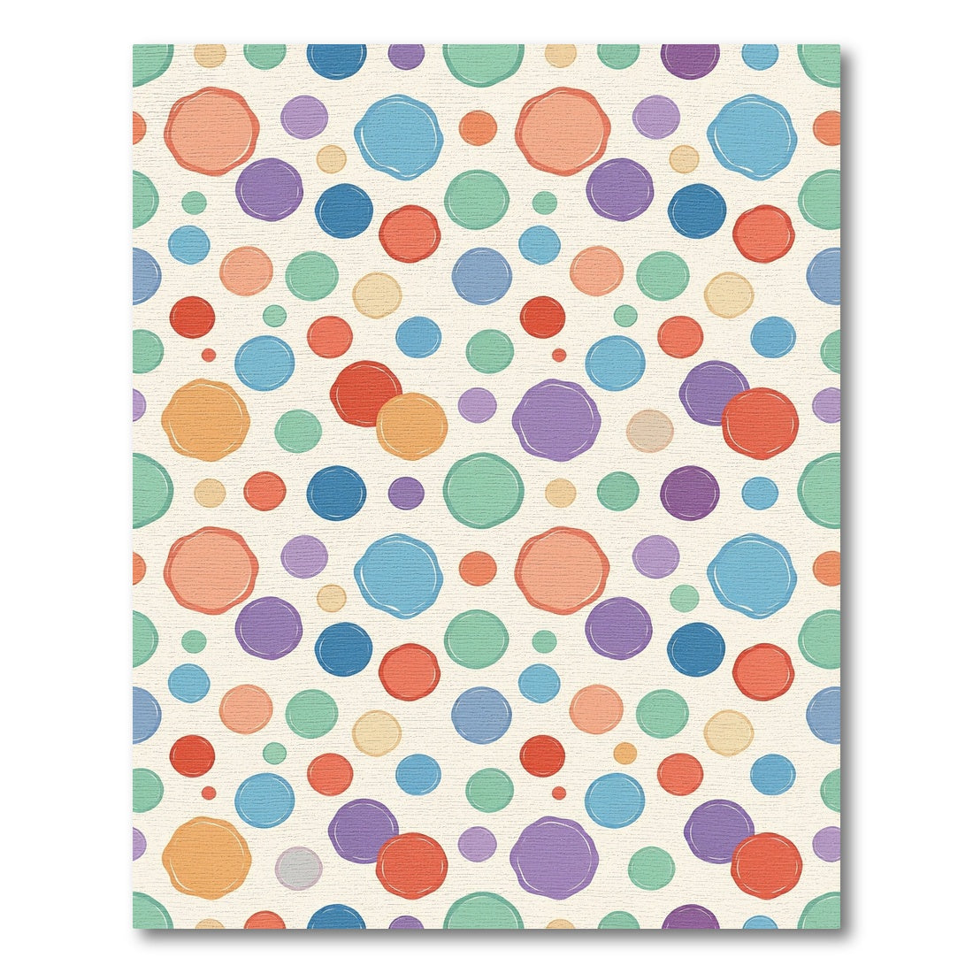 Playful Multicolored Speckled Polka Dot Rug