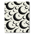 Black Crescent Moon Celestial Repeat Rug