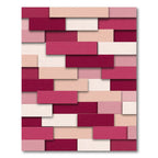 Rich Pinks Layered Rectangles Rug