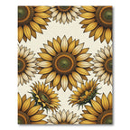 Golden Yellow Sunflower Bloom Composition Rug