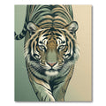 Majestic Tiger Face Green Beige Rug