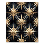 Elegant Gold Geometric Celestial Star Rug