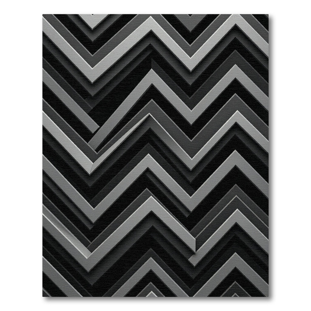 Modern Monochrome Chevron Zigzag Area Rug