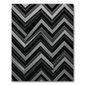 Modern Monochrome Chevron Zigzag Area Rug