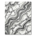 Modern Monochrome Abstract Marble Swirl Rug