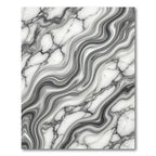 Modern Monochrome Abstract Marble Swirl Rug