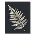 Elegant Gold Fern Leaf Illustration Rug