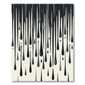 Monochromatic Dripping Ink Abstract Rug