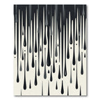 Monochromatic Dripping Ink Abstract Rug