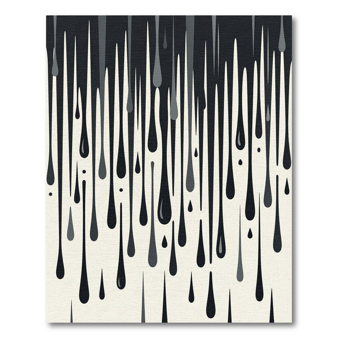 Monochromatic Dripping Ink Abstract Rug